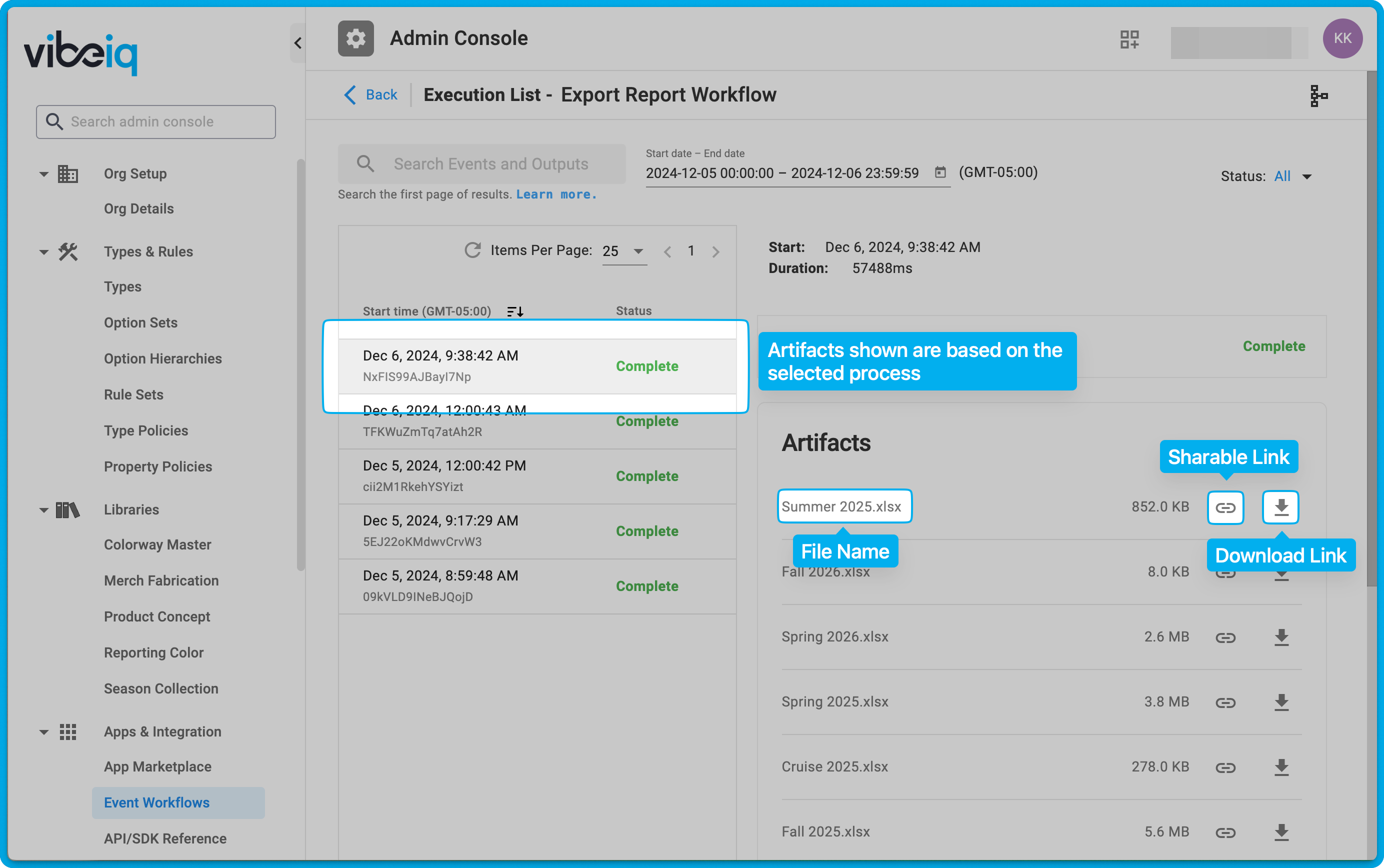 Workflow Artifacts